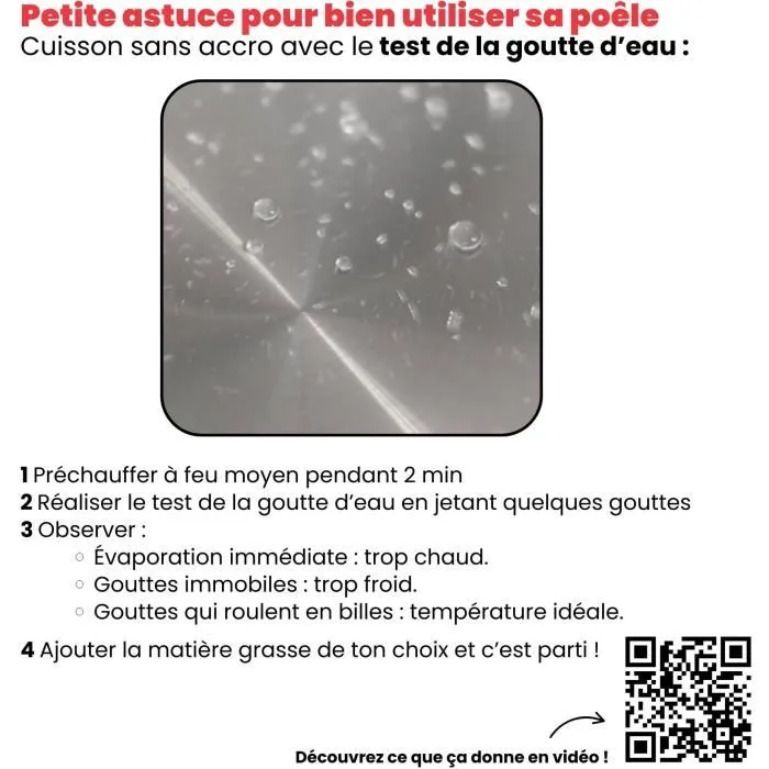 Livoo Wok de Acero Inoxidable MEP162 Ø 28 cm para Todas las Placas de Cocción Incluida Inducción y Horno Fabricado en Francia 5