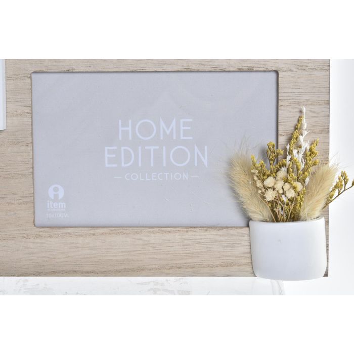 Marco Multifoto Urban DKD Home Decor Marron Blanco 3 x 41 x 39 cm (2 Unidades) 1