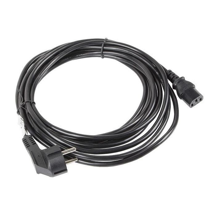 Lanberg Cable de Alimentación Schuko CEE 7/7 a IEC320 C13, 10m, Negro