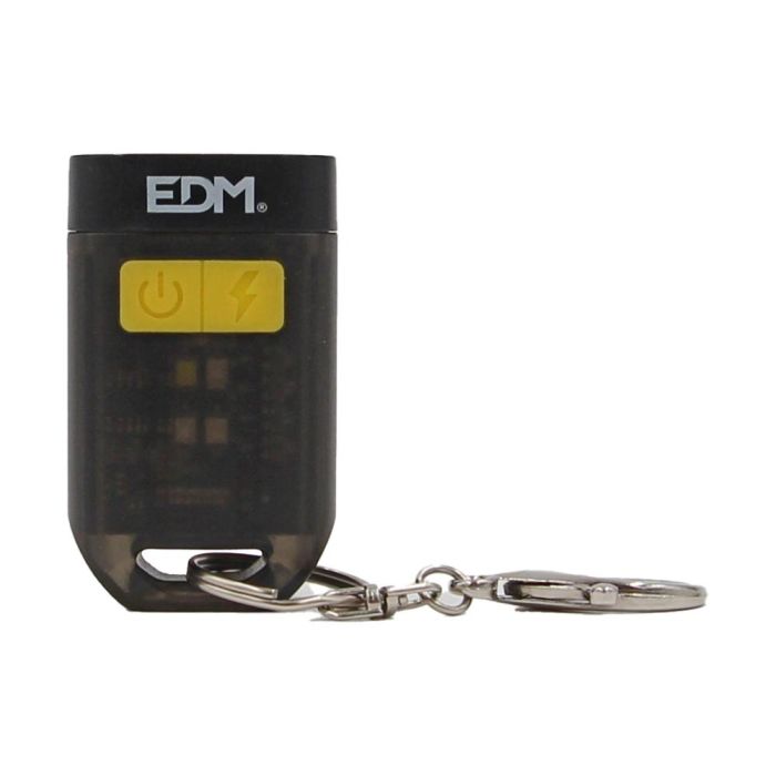 Edm Linterna Llavero con 5 Modos de Luz, USB Tipo C, Imán y Clip - 80lm, Autonomía 2h 1 Edm Linterna Llavero con 5 Modos de Luz, USB Tipo C, Imán y Clip - 80lm, Autonomía 2h 1
