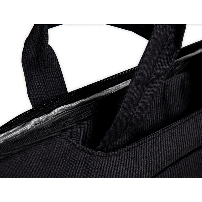 Q-connect Funda para portátil 15,6" con Asas Retráctiles, Cremallera, 3 Bolsillos Exteriores, Negro 6