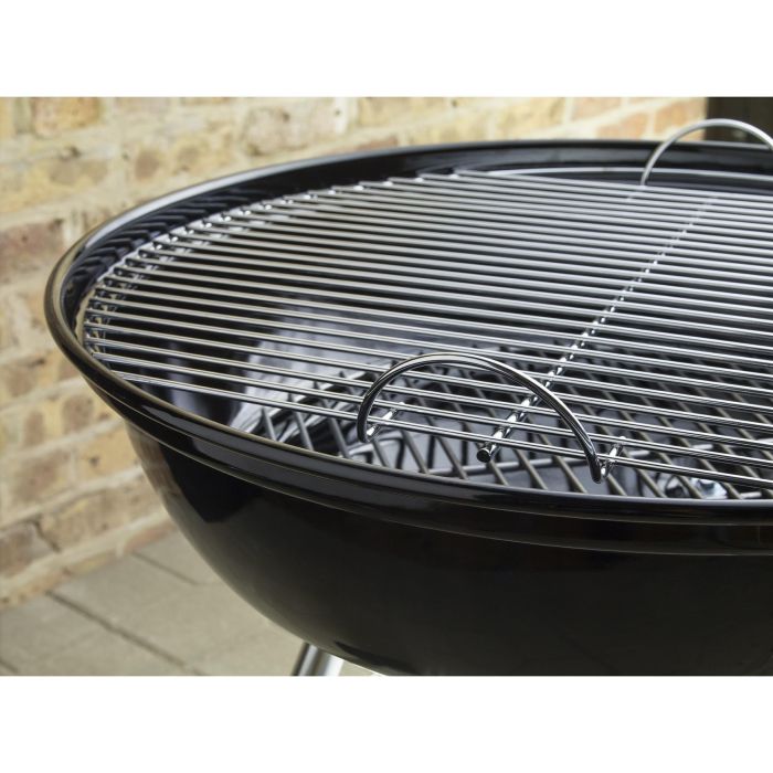 Weber Compact Kettle Barbacoa de Carbón Ø47 cm, para 6 personas, cuerpo acero esmaltado, rejilla de cocción cromada, Color Negro 3
