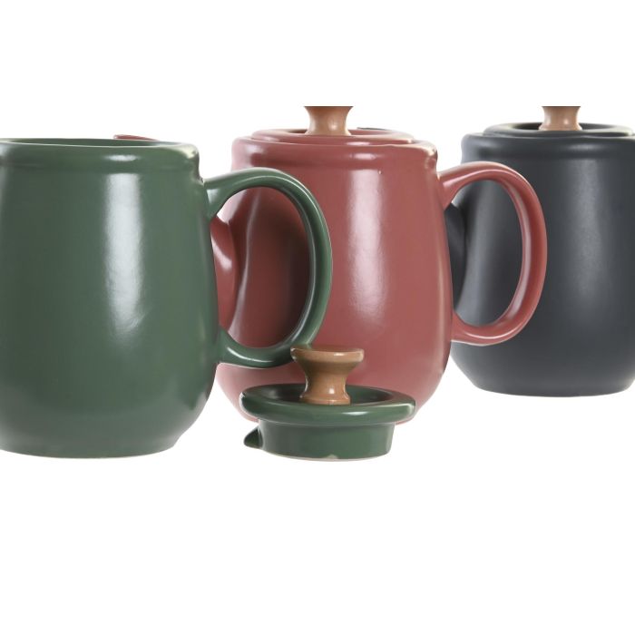 DKD Home Decor Tetera Lianfeng 21 Verde Rosa 12 x 16.5 x 23 cm (3 Unidades) DKD Home Decor Tetera Lianfeng 21 Verde Rosa 12 x 16.5 x 23 cm (3 Unidades)