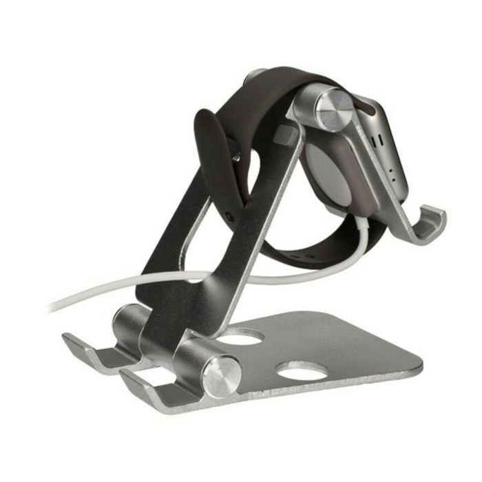 Soporte para Móviles KSIX Swivel Plateado 5 Soporte para Móviles KSIX Swivel Plateado 5