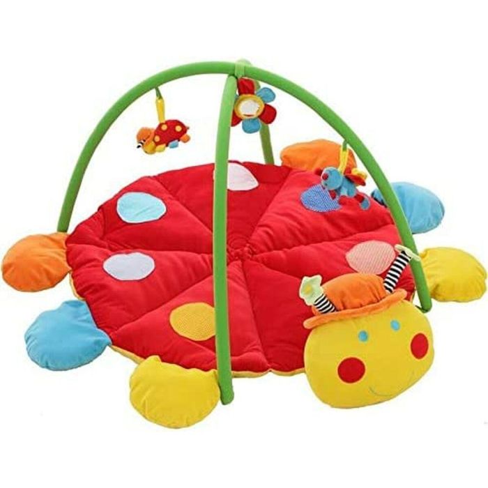 Creaciones Llopis Mantita de Actividades Mariquita para Niños de 3 Años o Más - Alfombra de Juego de 90 cm Creaciones Llopis Mantita de Actividades Mariquita para Niños de 3 Años o Más - Alfombra de Juego de 90 cm