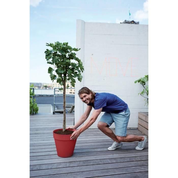 Maceta - Elho - Loft Urban Redonda - Ruedas 50 - Roja - L 49 x An 48,5 x Al 45 cm - Exterior - 100% reciclada 4 Maceta - Elho - Loft Urban Redonda - Ruedas 50 - Roja - L 49 x An 48,5 x Al 45 cm - Exterior - 100% reciclada 4