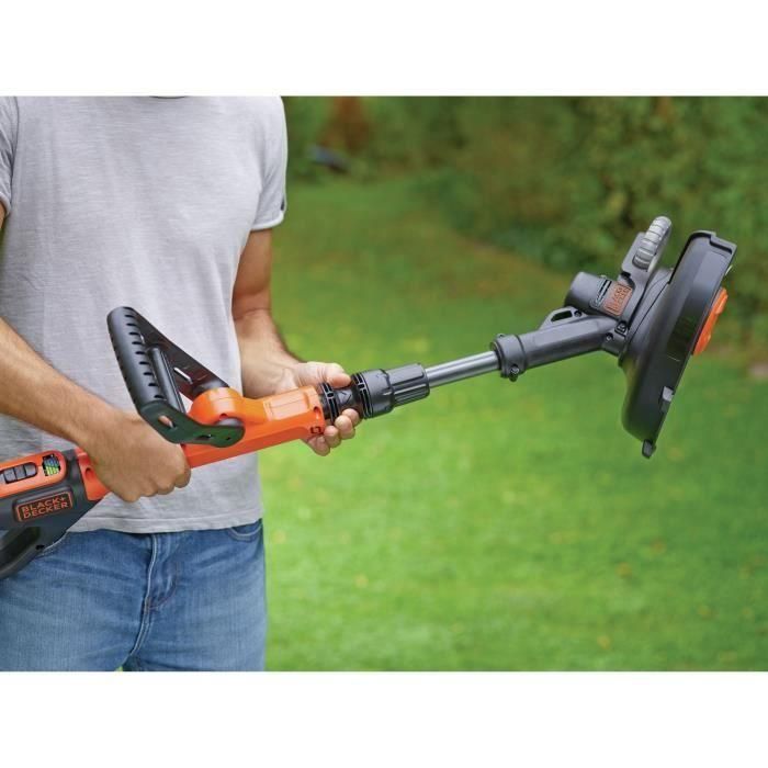 Desbrozadora de hilo de 30 cm con batería de LITIO 18 V BLACK & DECKER POWERCOMMAND  - 4 Ah - 1 batería - 1 bobina de 10 m de línea de 1,6 mm - 1 cargador 5