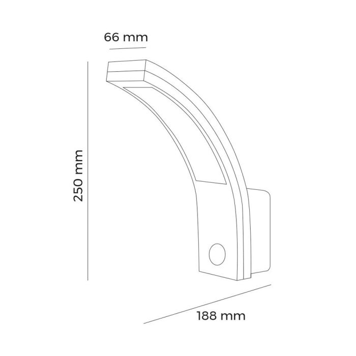 Edm Aplique Exterior LED 10W 1686LM 6400K con Sensor de Movimiento, IP54, 6.6x18.8x25cm 4 Edm Aplique Exterior LED 10W 1686LM 6400K con Sensor de Movimiento, IP54, 6.6x18.8x25cm 4