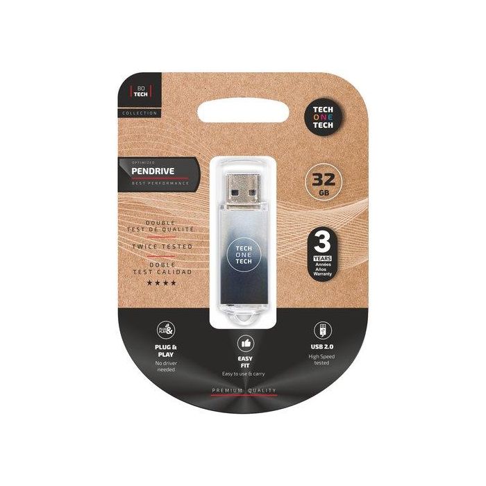 Memoria Usb 32Gb Tech-One-Tech Basic 2.0 Gradient Black&White (Incluye Canon Lpi De 0.24 )