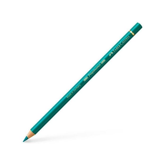 Faber Castell Lápices de Colores Polychromos Unicolor Verde Óxido de Cromo, 6 Unidades, Resistente al Agua, Mina 3.8mm (6 Unidades)