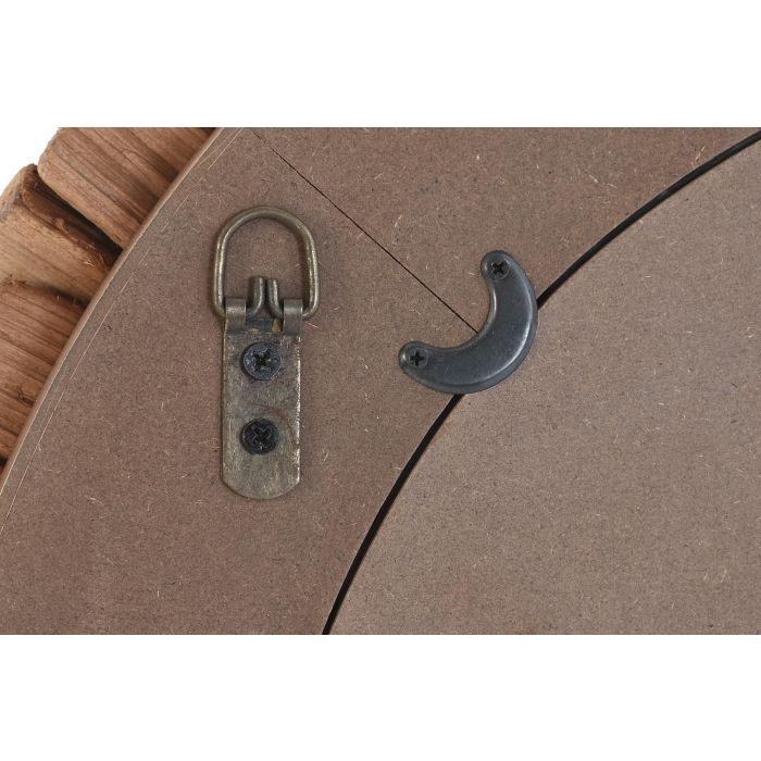 Espejo de pared DKD Home Decor Abeto Cristal Natural 60 x 4 x 60 cm Aluminio Vintage Alpino Troncos 3