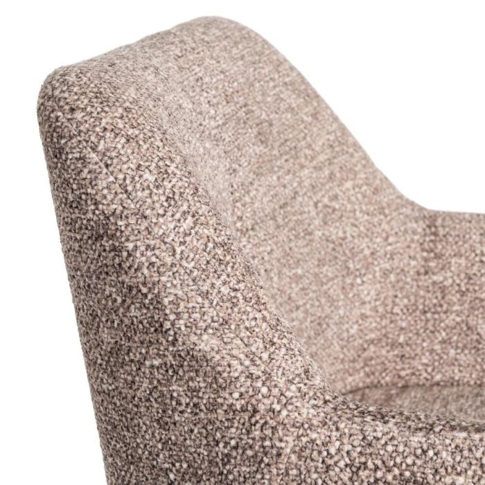 Silla Jaspeado Taupe Tejido-Metal 59 X 54 X 81 cm