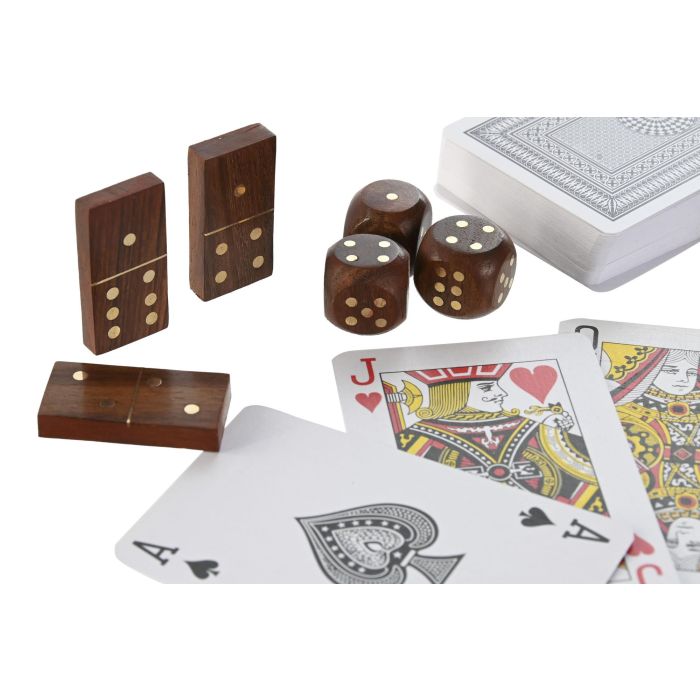 Juego Colonial DKD Home Decor Marron Dorado 12 x 7 x 16 cm Set de 5 (2 Unidades) 3 Juego Colonial DKD Home Decor Marron Dorado 12 x 7 x 16 cm Set de 5 (2 Unidades) 3