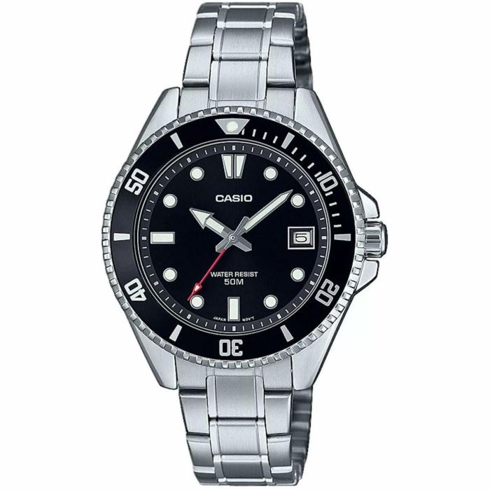 Reloj Hombre Casio MDV-10D-1A1VEF Negro Plateado (Ø 38,5 mm)