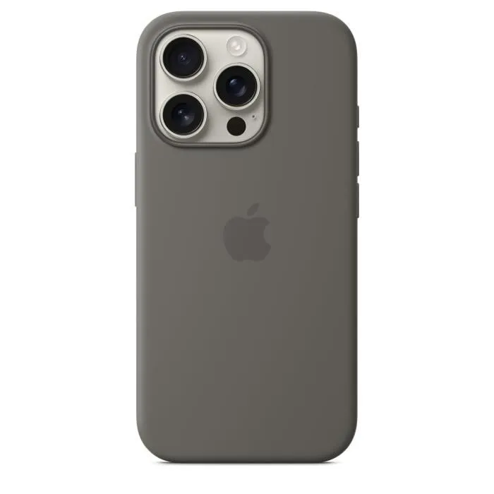 Apple iPhone 16 Pro Funda de Silicona con MagSafe Gris Piedra 1