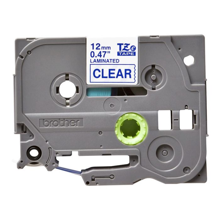 BROTHER Cinta laminada transparente/azul 12mm 1 BROTHER Cinta laminada transparente/azul 12mm 1