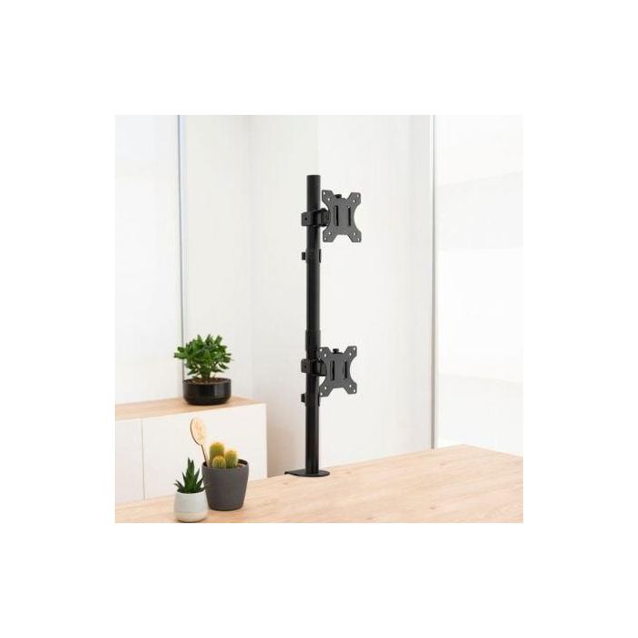 Soporte de Mesa para 2 Monitores TooQ DB1233TNV-B/ Giratorio/ Inclinable/ hasta 8kg 2 Soporte de Mesa para 2 Monitores TooQ DB1233TNV-B/ Giratorio/ Inclinable/ hasta 8kg 2