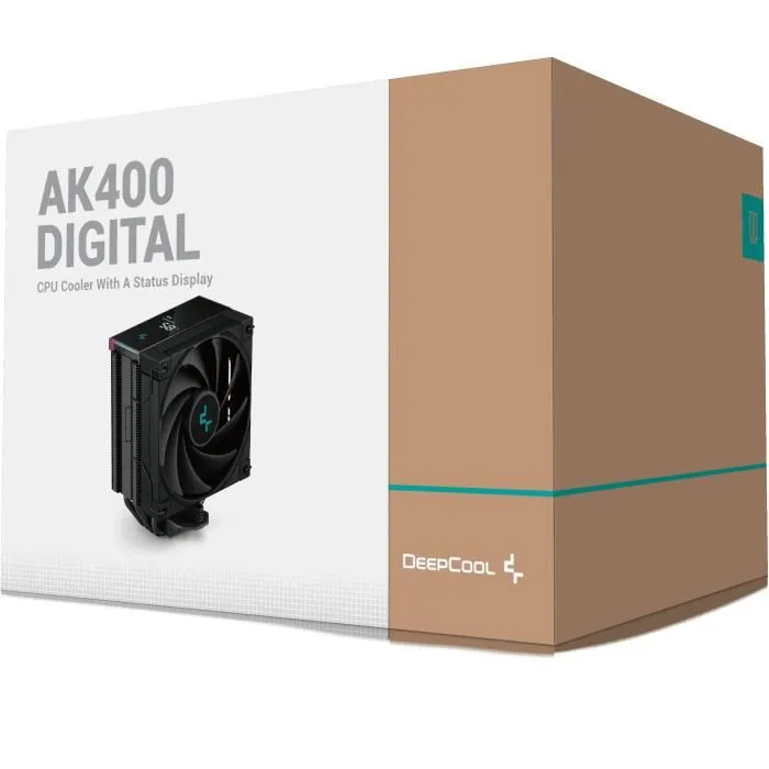 Deepcool DEE1691287689922 Disipador de CPU AK400 Digital, 1 x 120 mm, Pantalla Digital, A-RGB 5