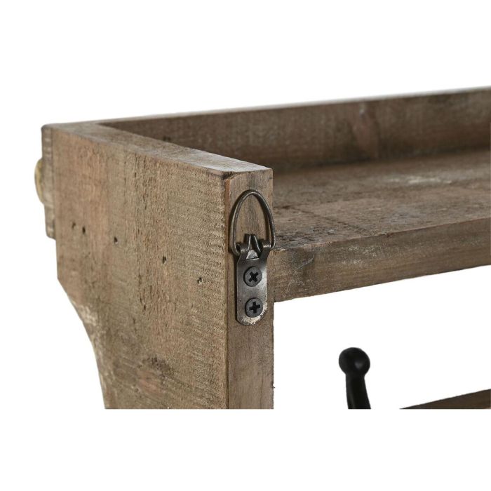 Perchero de Pared Home ESPRIT Marrón Negro Madera Metal 67 x 17 x 27 cm 1 Perchero de Pared Home ESPRIT Marrón Negro Madera Metal 67 x 17 x 27 cm 1