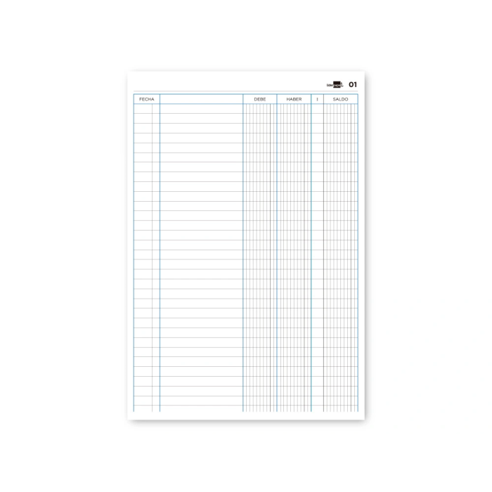 Liderpapel Cuaderno Folio Cartone 100 Hojas Cuentas Corrientes Debe Haber Y Saldo 2