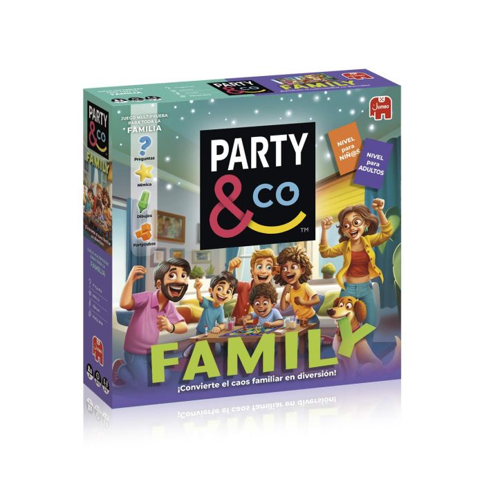 Diset Party & Co. Family Juego de Mesa para Toda la Familia con 2 Niveles de Dificultad, +8 Años, +3 Jugadores 1
