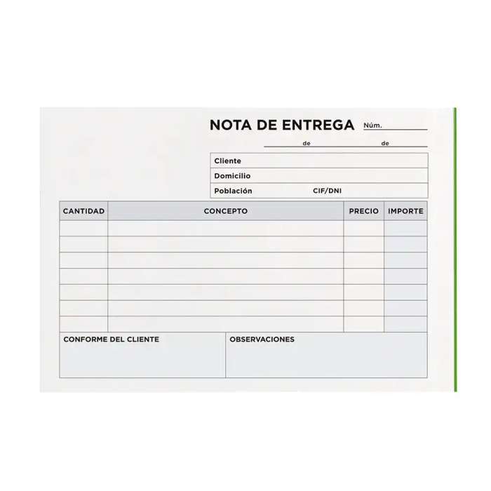 Liderpapel T228 Talonario Entregas 8º Original y Copia Apaisado 2