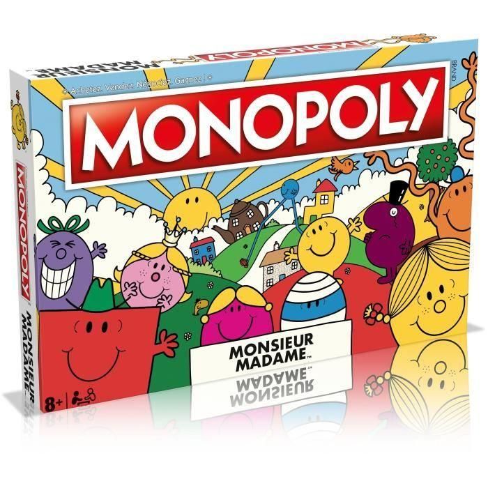 Winning Moves WIN1698740636980 - Monopoly Monsieur Madame - Juego de Mesa - Protagonizado por personajes de Monsieur Madame