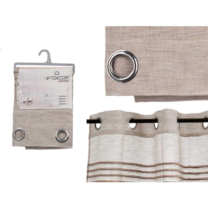 Cortina Rayas Plegadas Marron Giftdecor 26X42CM (6 Unidades) Cortina Rayas Plegadas Marron Giftdecor 26X42CM (6 Unidades)