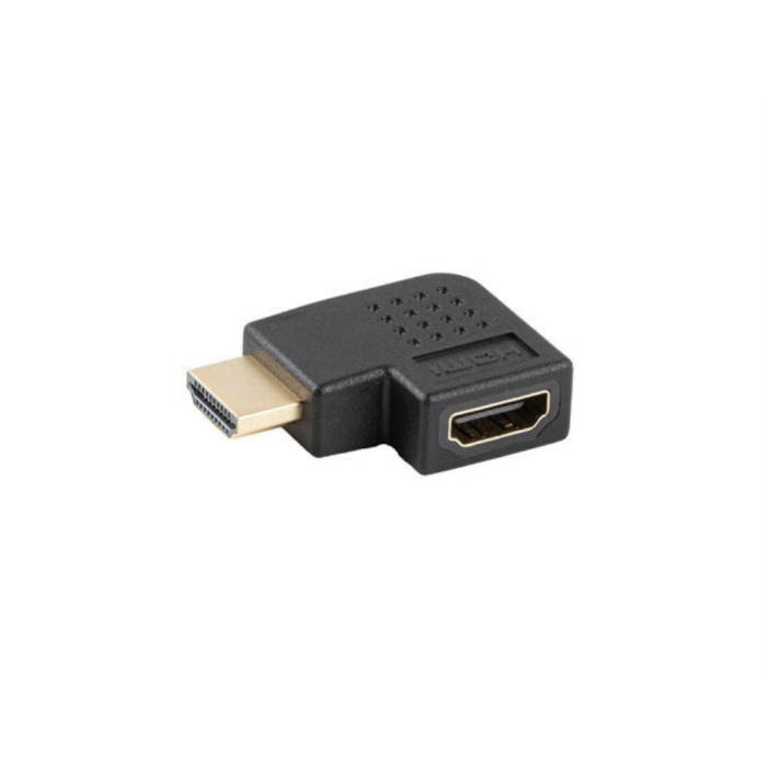 Lanberg Adaptador HDMI Macho - Hembra Angulo 4K Conectores Chapados en Oro PVC Negro Plug and Play 2