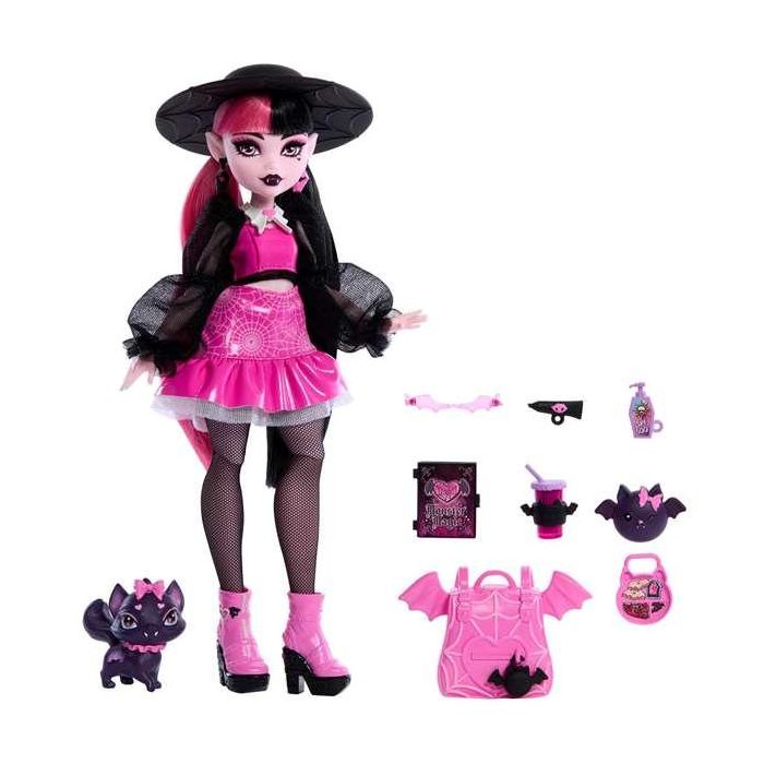 Muñeca articulada monster high draculaura con mascota conjunto de moda y accesorios. - modelos surtidos 5 Muñeca articulada monster high draculaura con mascota conjunto de moda y accesorios. - modelos surtidos 5