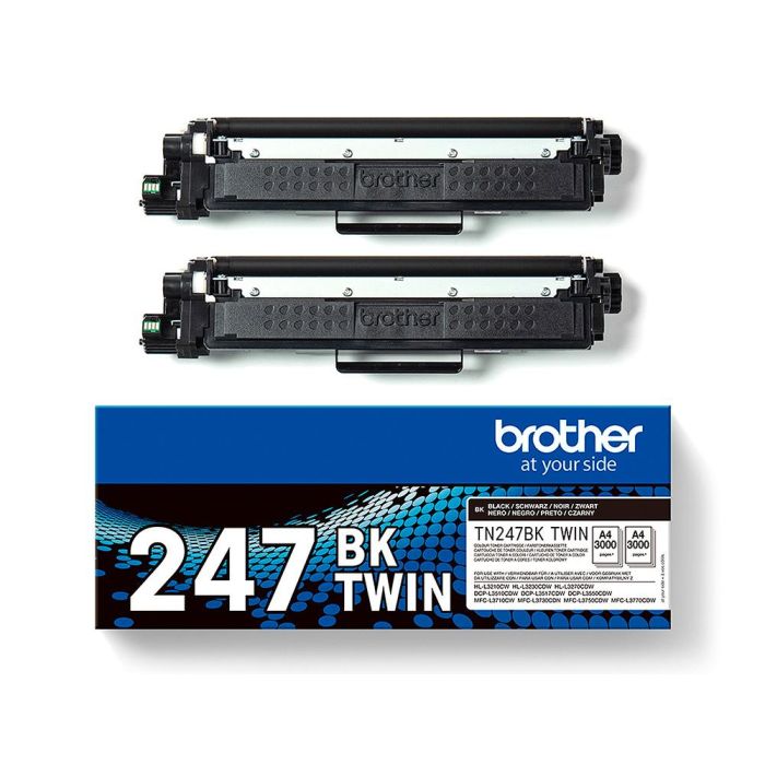 Toner Brother Tn247Bk Dcp-L3510Cdw - Hl-L3270Cdw - Mfc-L3710Cw Negro 3000 Paginas Pack 2 Unidades 2