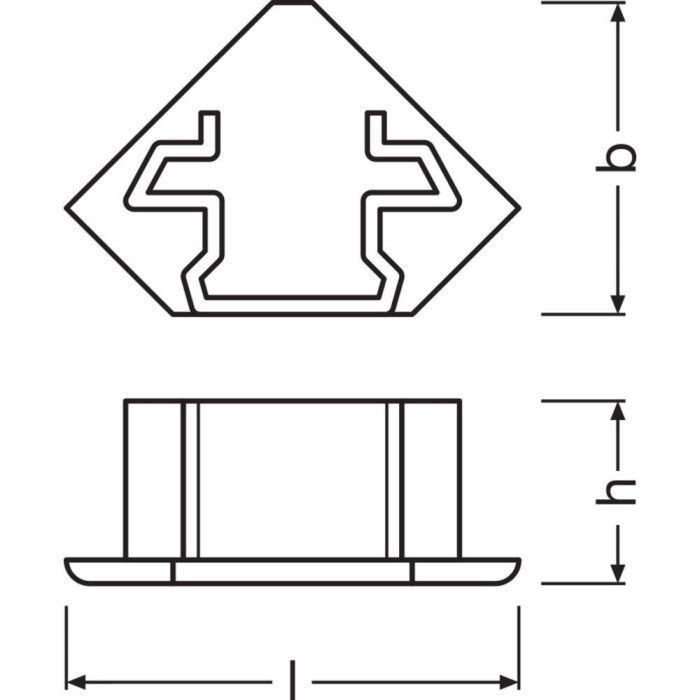 Ledvance [LVE-4058075277878] -PM03/EC Tapón Final para Perfil Medio de Tiras LED de Aluminio - Pack de 2 1