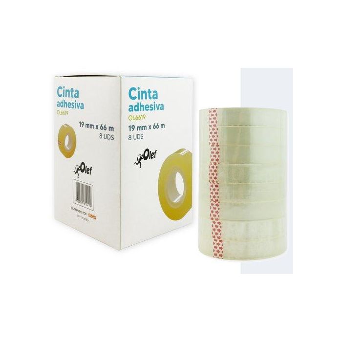 Cinta Adhesiva Olef Rollo 66X19 (Set de 8)