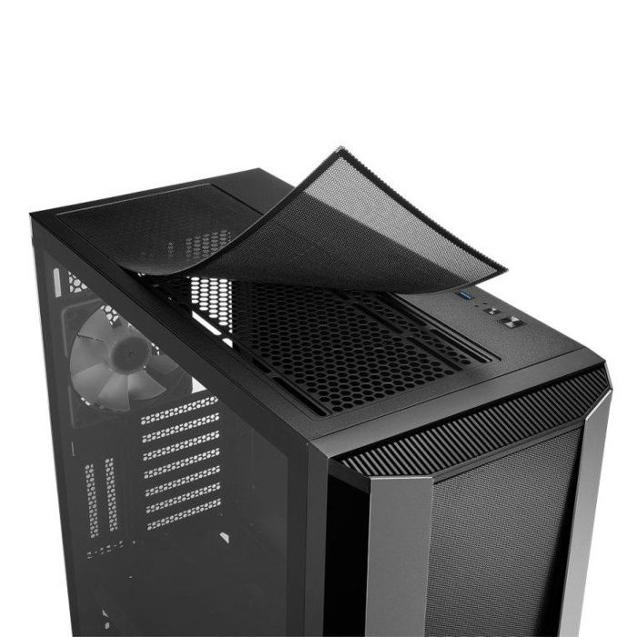 SHARKOON ELITE SHARK TG7M RGB Negro Caja de PC con 4 ventiladores RGB PWM, panel frontal de rejilla, compatible con radiador hasta 360mm y USB Tipo C 3 SHARKOON ELITE SHARK TG7M RGB Negro Caja de PC con 4 ventiladores RGB PWM, panel frontal de rejilla, compatible con radiador hasta 360mm y USB Tipo C 3