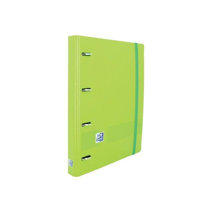 Carpebloc Oxford School Europeanbinder Polyfoam A4+ 4 An.Mixtas 35Mm Con Recambio 100 Hj. Cuadric.5X5 Verde Manzana 4 unidades