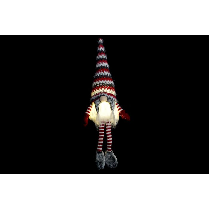 DKD Home Decor Figura Navidad Moderna LED Poliéster Gris Rojo 12x22x64 cm Pack 2 Unidades (3 Pilas AAA) 1 DKD Home Decor Figura Navidad Moderna LED Poliéster Gris Rojo 12x22x64 cm Pack 2 Unidades (3 Pilas AAA) 1