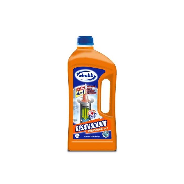 Chubb Desatascador 4en1 1l c05037 - Elimina atascos y malos olores, previene formación de atascos