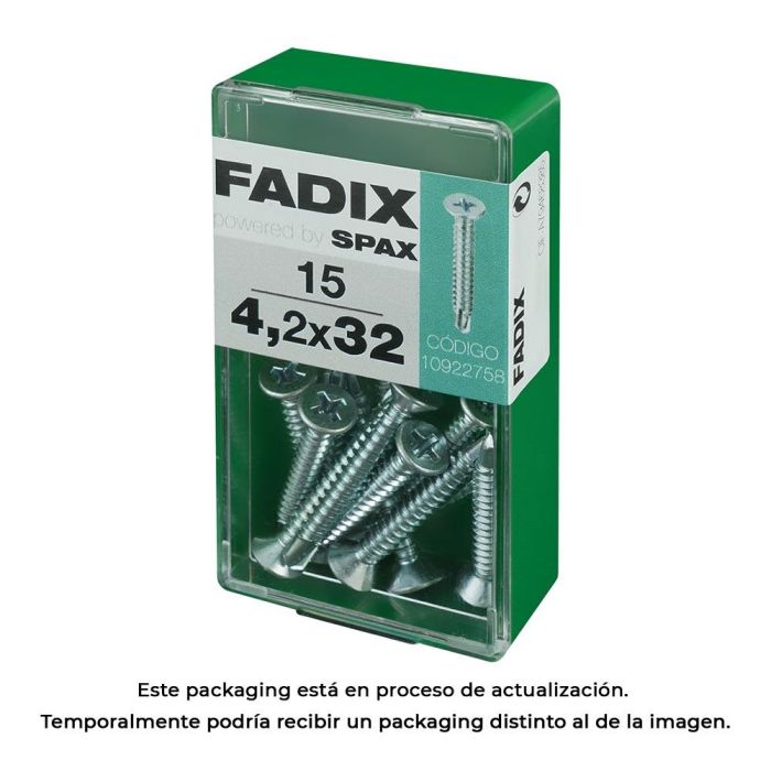 Fadix Tornillo Rosca Chapa CP Autot. Cinc 4.2x32mm - Caja de 15 Unidades 0 Fadix Tornillo Rosca Chapa CP Autot. Cinc 4.2x32mm - Caja de 15 Unidades 0