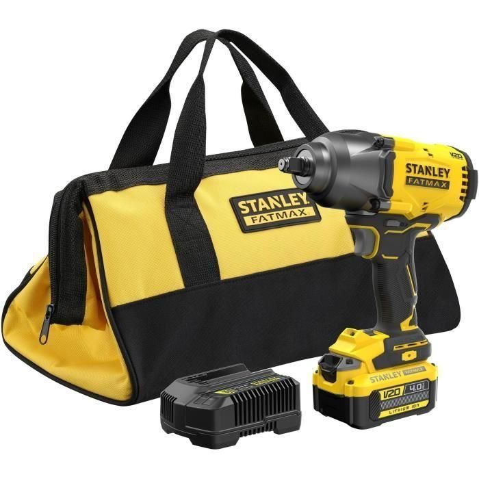Llave de impacto - STANLEY FATMAX V20 - SFMCF940M1-QW - 1/2 Brushless 950 Nm - Litio 18V - 1 Batería 4Ah Llave de impacto - STANLEY FATMAX V20 - SFMCF940M1-QW - 1/2 Brushless 950 Nm - Litio 18V - 1 Batería 4Ah