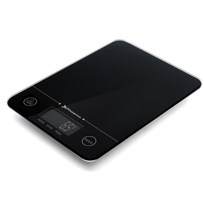 Phoenix Technologies Báscula de Cocina Digital Negra con Pantalla LCD, Precisa y Estilosa 0 Phoenix Technologies Báscula de Cocina Digital Negra con Pantalla LCD, Precisa y Estilosa 0