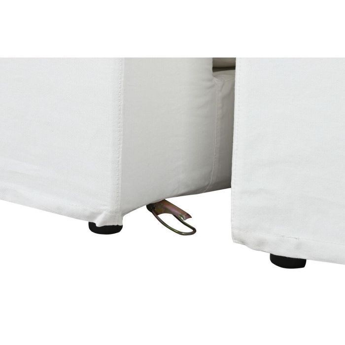 DKD Home Decor Sofá Moderno Blanco de Poliéster y Pluma Desenfundable Desmontable 286 cm Ancho, 95.5 cm Profundidad, 57 cm Alto 3