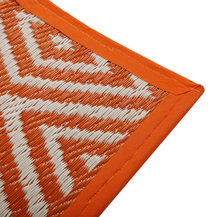 Alfombra Picnic Naranja Rombos Versa 90X1CM (2 Unidades) 3 Alfombra Picnic Naranja Rombos Versa 90X1CM (2 Unidades) 3