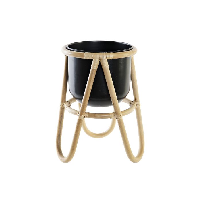 Macetero Colonial DKD Home Decor Natural Negro 26 x 40 x 26 cm Macetero Colonial DKD Home Decor Natural Negro 26 x 40 x 26 cm