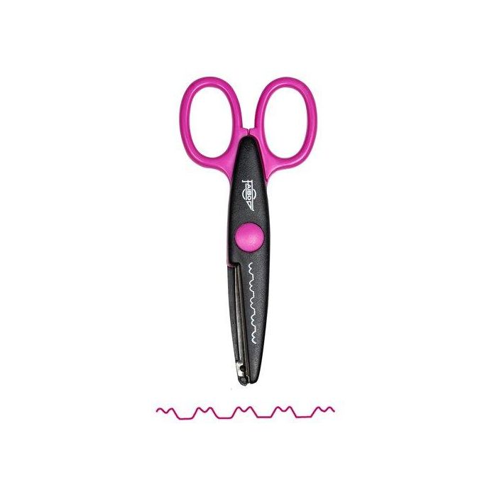 Tijeras Faibo Dentada 13 Cm Rosa (Set de 10)