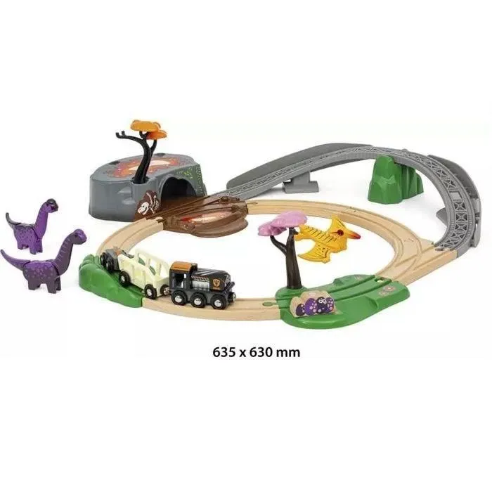 Brio World Circuito de Aventuras Dinosaurios 7312350360943 Juguete para Niños a Partir de 3 Años 1