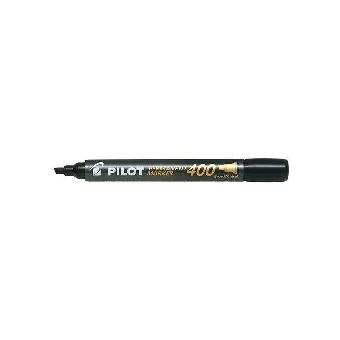 Marcador Permanente Pilot Marker Sca-400 Biselado 4,0 Mm Negro 12 unidades