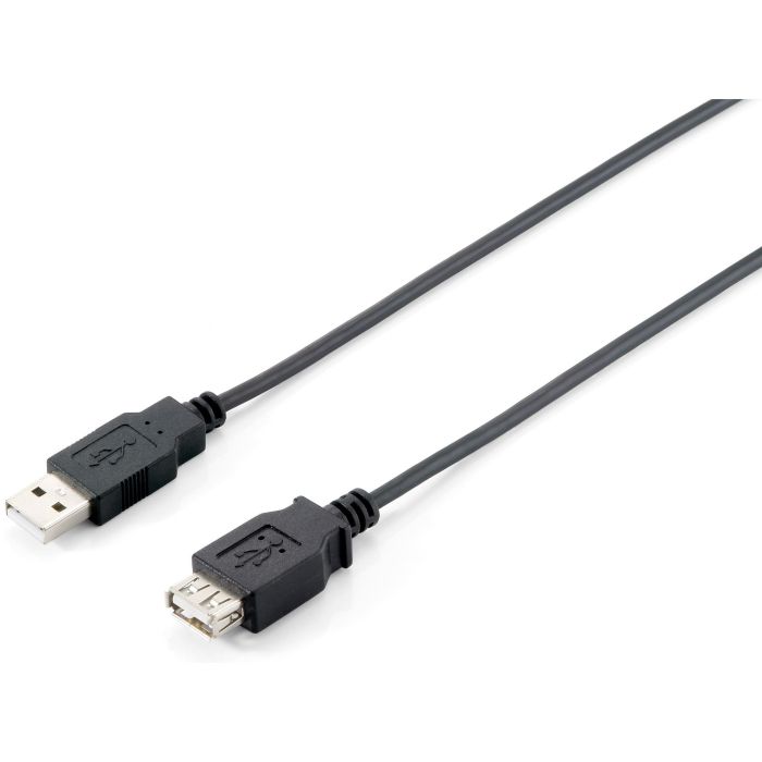 EQUIP Cable USB-A 2.0 a A Extensión Macho/Hembra 3m 480Mbps Negro