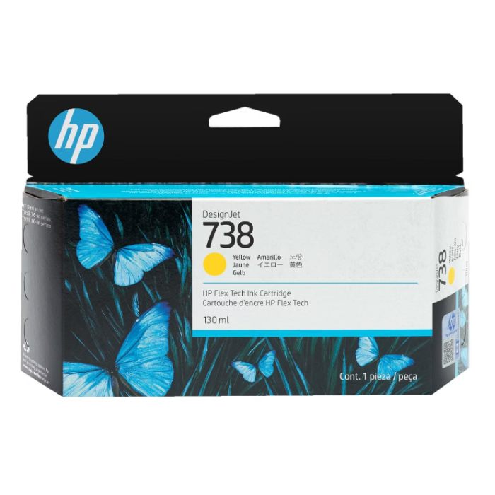 HP DesignJet 738 Cartucho de Tinta Amarillo 130ml - 498N7A