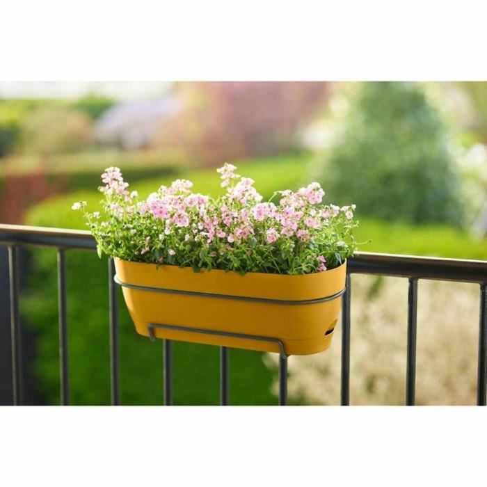 Elho ELH8711904522414 Plantador Rectangular Vibia de Plástico Ø50 Miel Amarilla 1 Elho ELH8711904522414 Plantador Rectangular Vibia de Plástico Ø50 Miel Amarilla 1