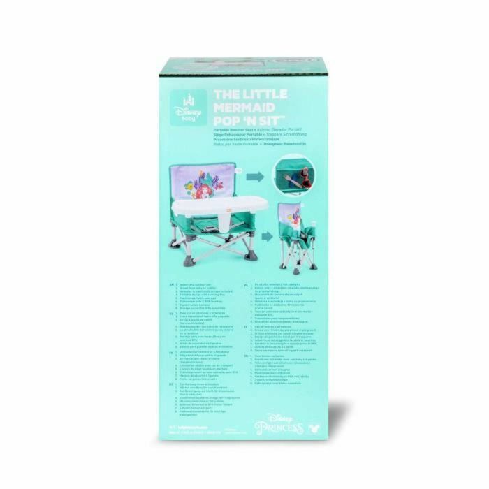 Disney Baby Asiento Elevador de Viaje Plegable Portátil La Sirenita DIS0074451172043 Ligero Fácil de Limpiar Incluye Bolsa 1